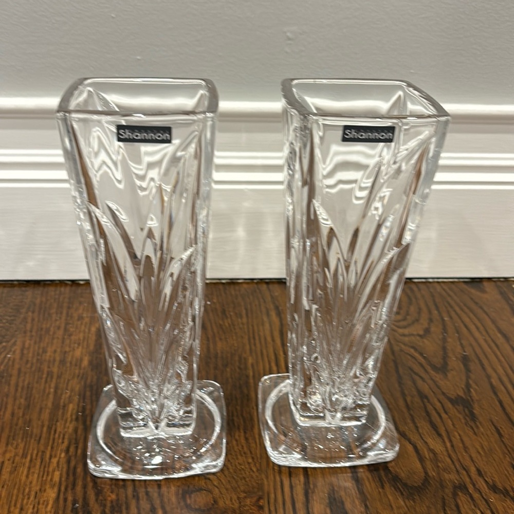 Two New Serenade Crystal Vases